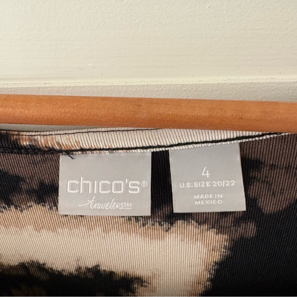Chico’s Travelers Zebra Print Slinky Midi Dress. Size 20-22/Chicos 4. - Picture 5 of 12